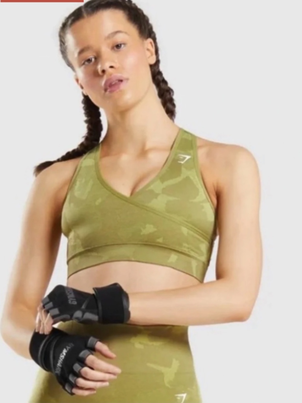GYMSHARK Adapt Camo Seamless Sports Bra | XS